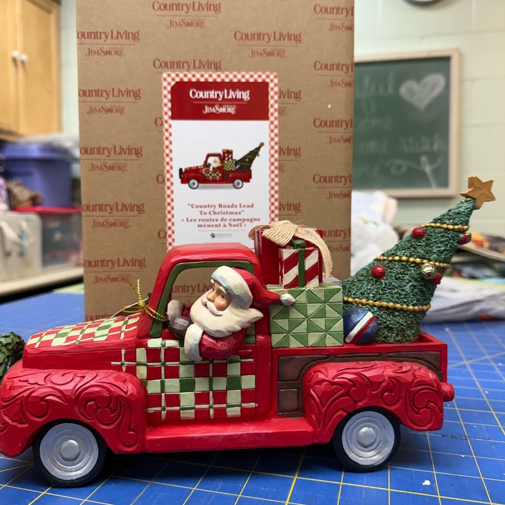 Country Living Santa Truck Figurine by Jim Shore